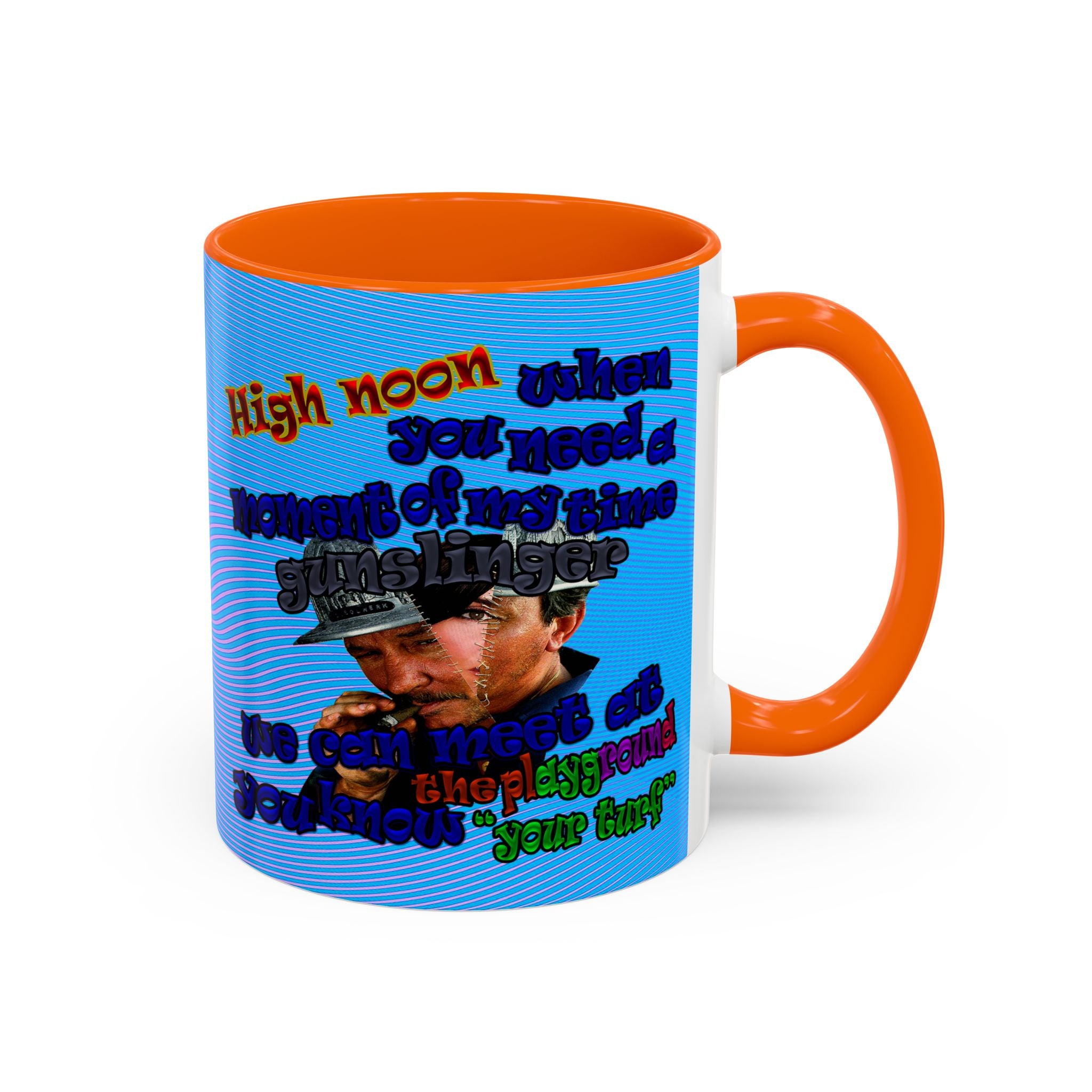 high noon - Accent Mug (light blue-purple wave)