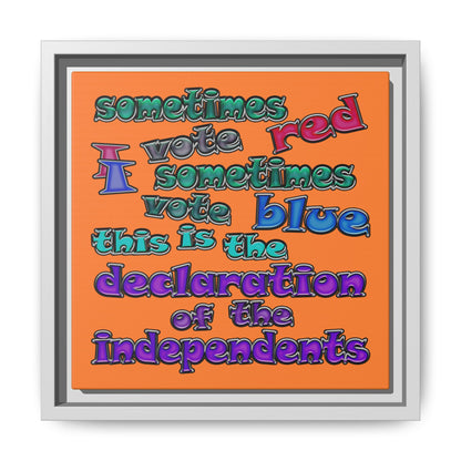 declaration of the independents - framed canvas art (crusta)