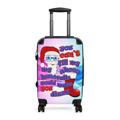 santa's shoes - Suitcase (light blue-pink wave)