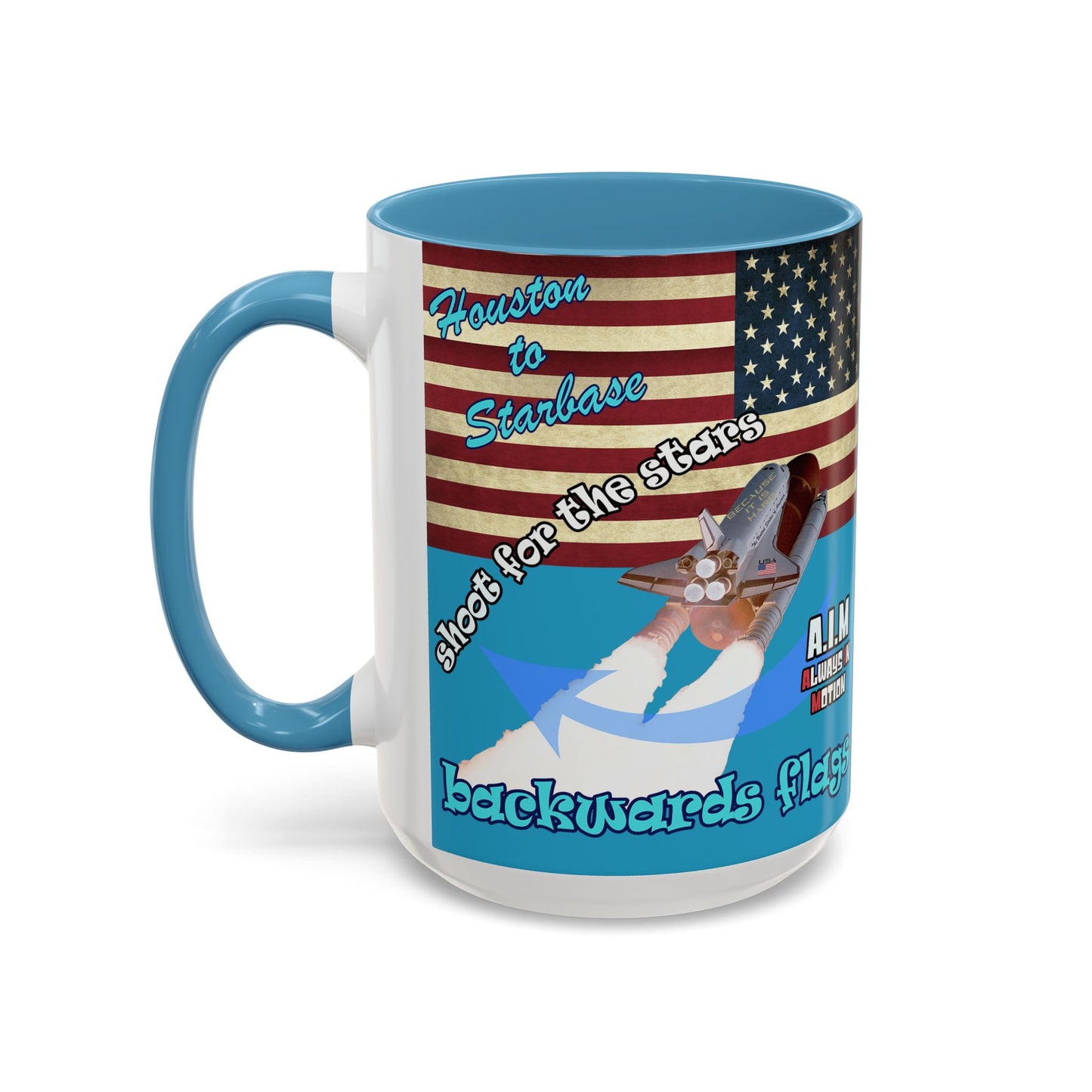 shoot for the stars - Accent Mug (turquoise)