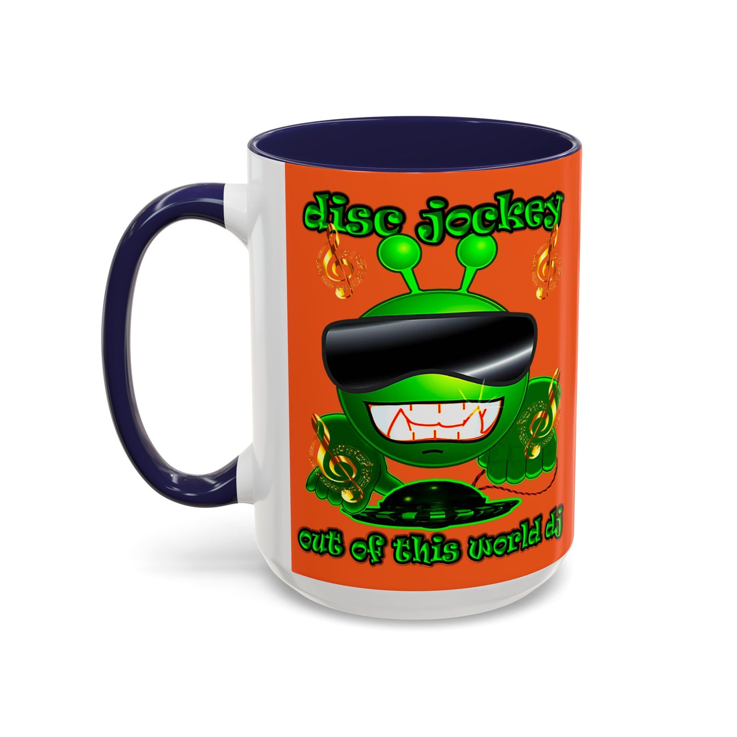 disc jockey - Accent Mug (orange)