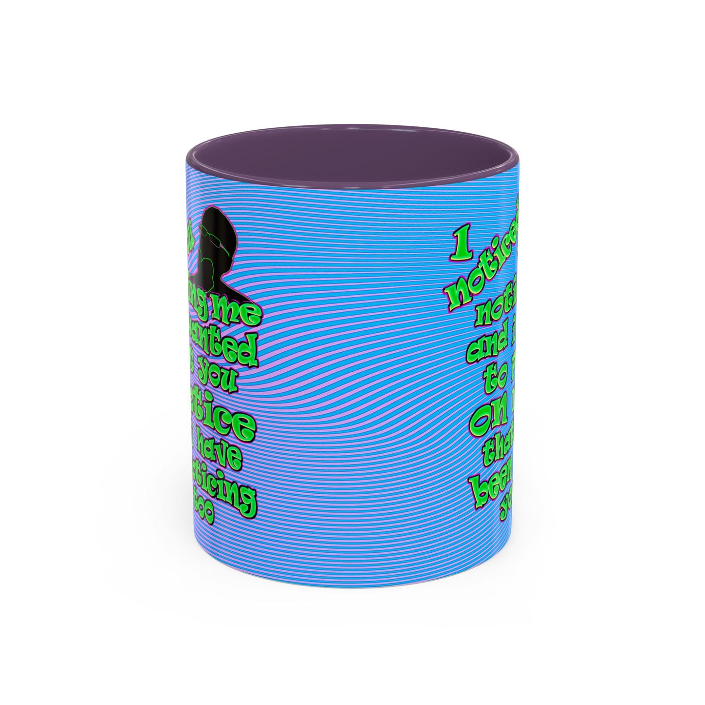noticed you noticing - Accent Mug (light blue-purple wave)