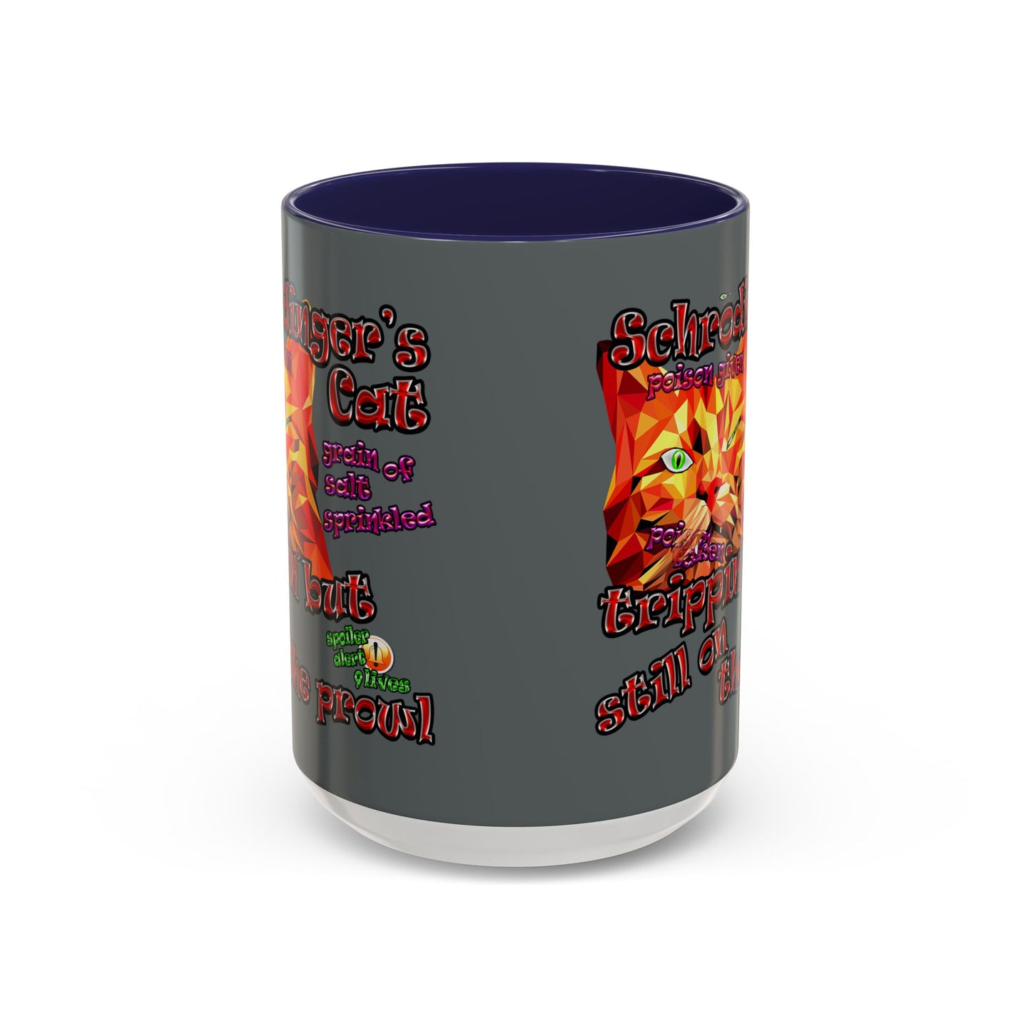 schrodinger's cat - Accent Mug (dark grey)