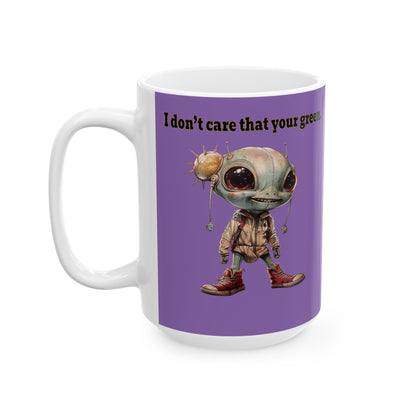 I don't care that your grey - White Mug (light purple)
