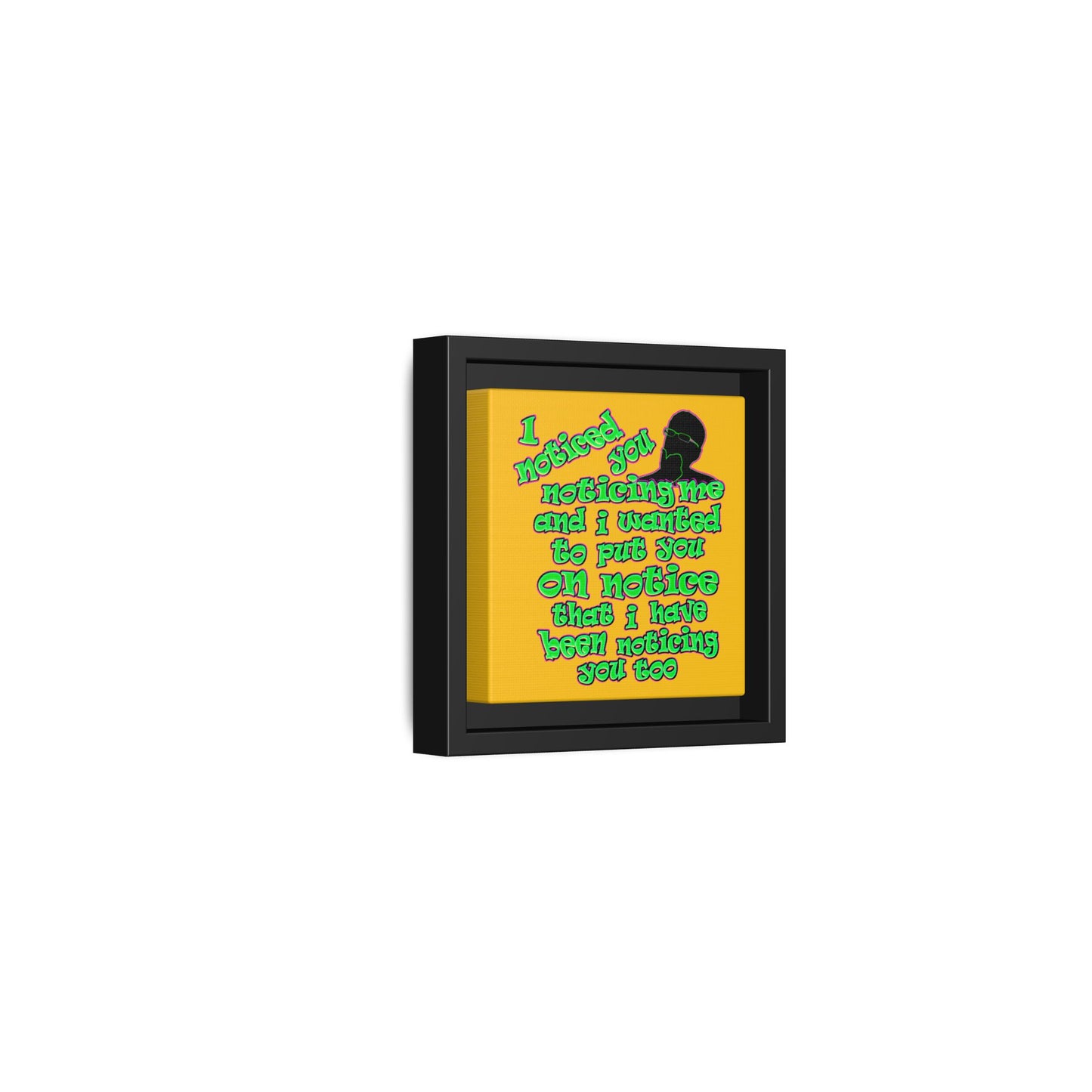 noticed you noticing - framed canvas art (yellow)