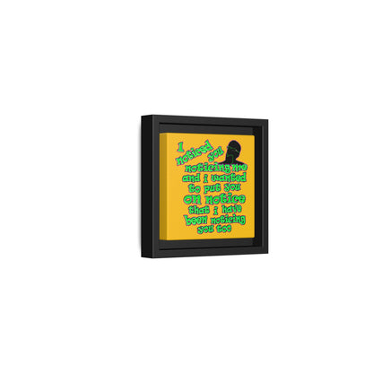 noticed you noticing - framed canvas art (yellow)