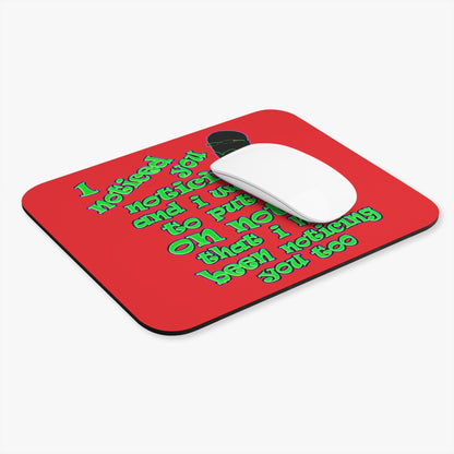 noticed you noticing - Mouse Pad (Rectangle) (red)