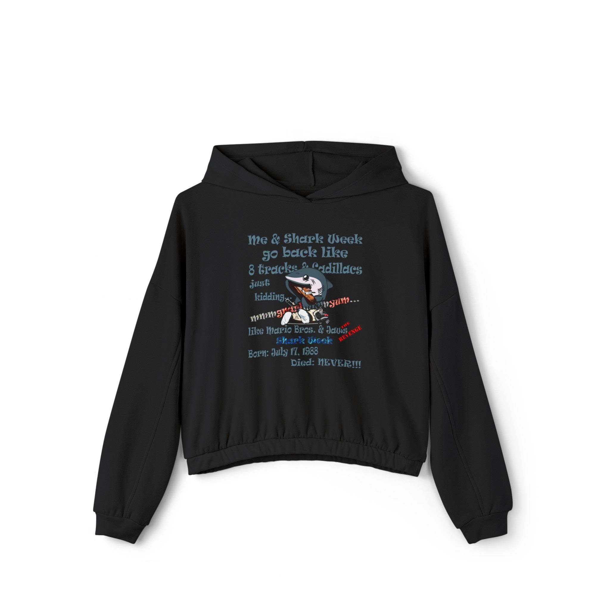 shark week - Women's Cinched Bottom Hoodie