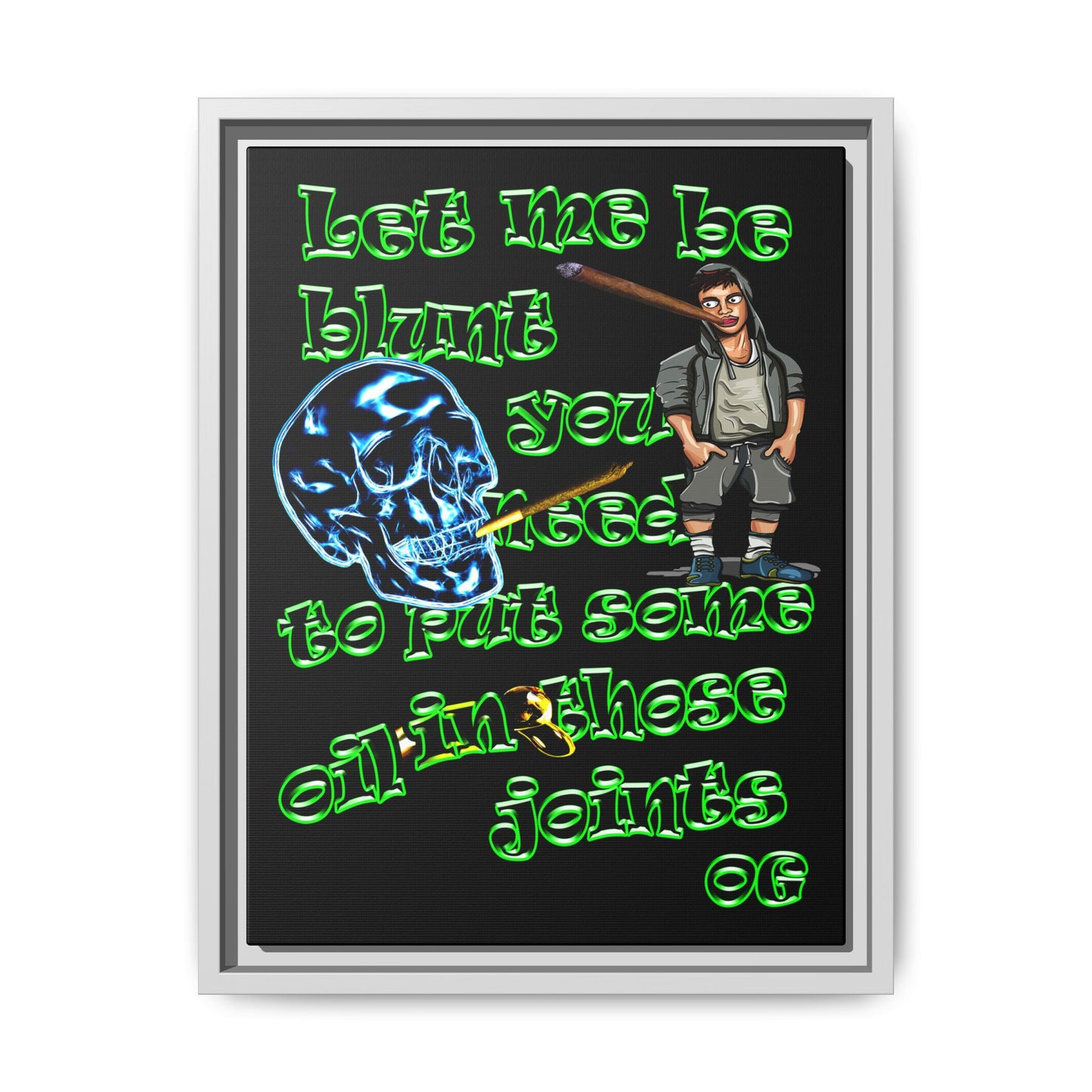 og - framed canvas art (black)