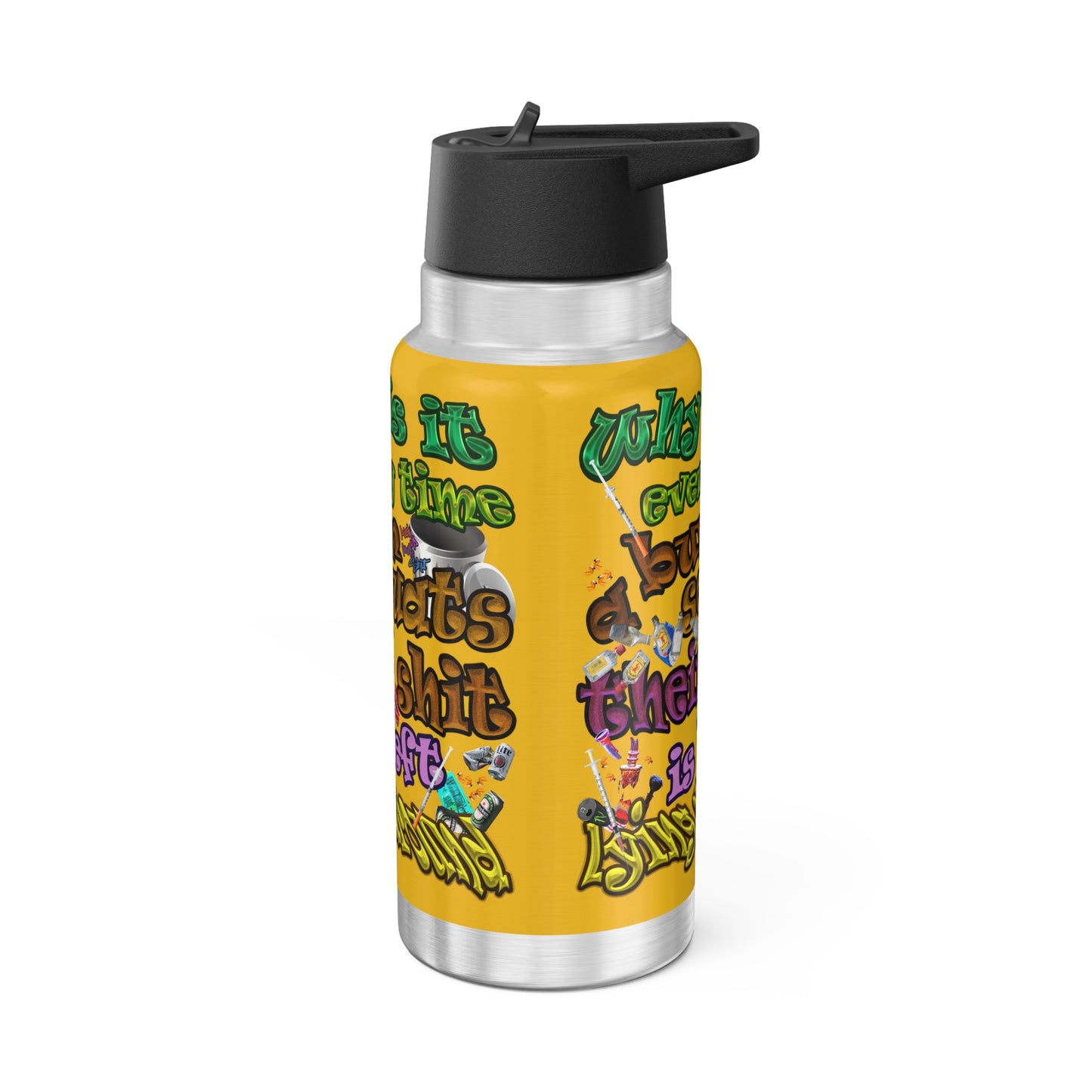 the bum's shit - Gator Tumbler, 32oz (yellow)