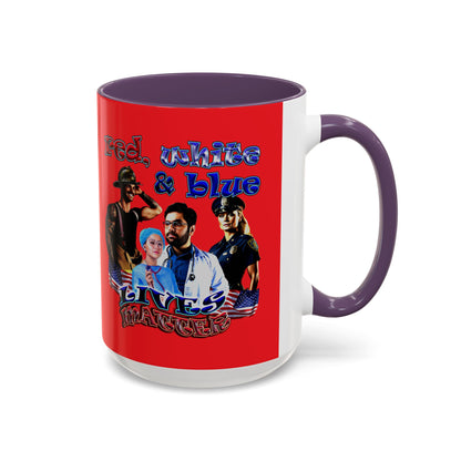 rw&b lives matter - Accent Mug (red)