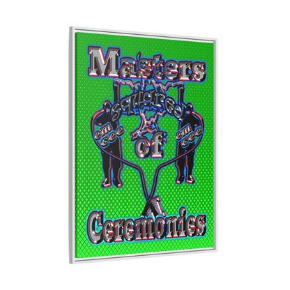 em cee squared - framed canvas art (logo green)