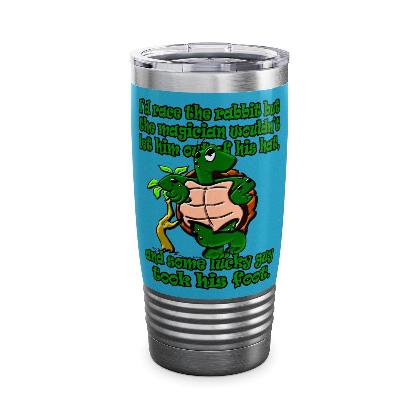 turtle race - Ringneck Tumbler, 20oz (turquoise)
