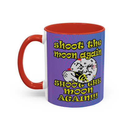 shoot the moon again - Accent Mug (light blue-purple wave)