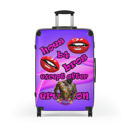 hoes b4 bros - Suitcase (purple-pink wave)