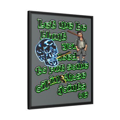 og - framed canvas art (dark grey)