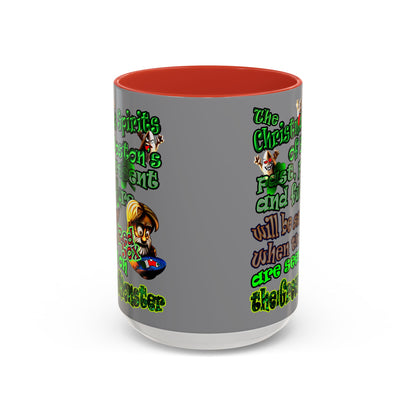christmas spirits of boston - Accent Mug (grey)