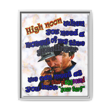 high noon - framed canvas art (white marble)