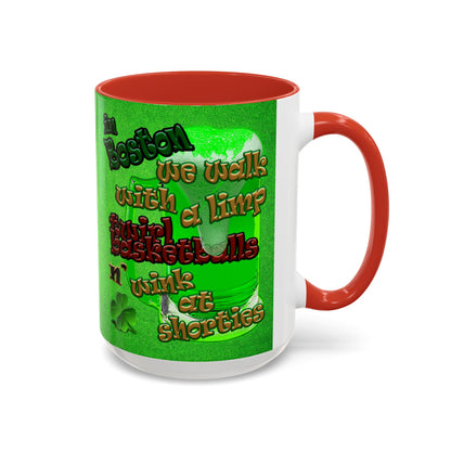 celtics logo - Accent Mug (green turf)