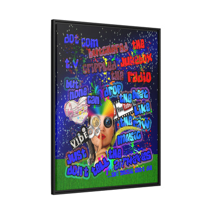 drop the beat - framed canvas art ('snoops' background)