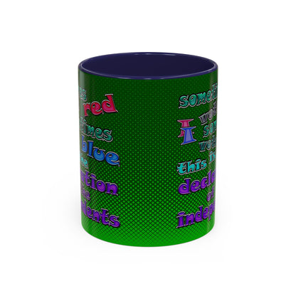 declaration of the independents - Accent Mug (logo green)