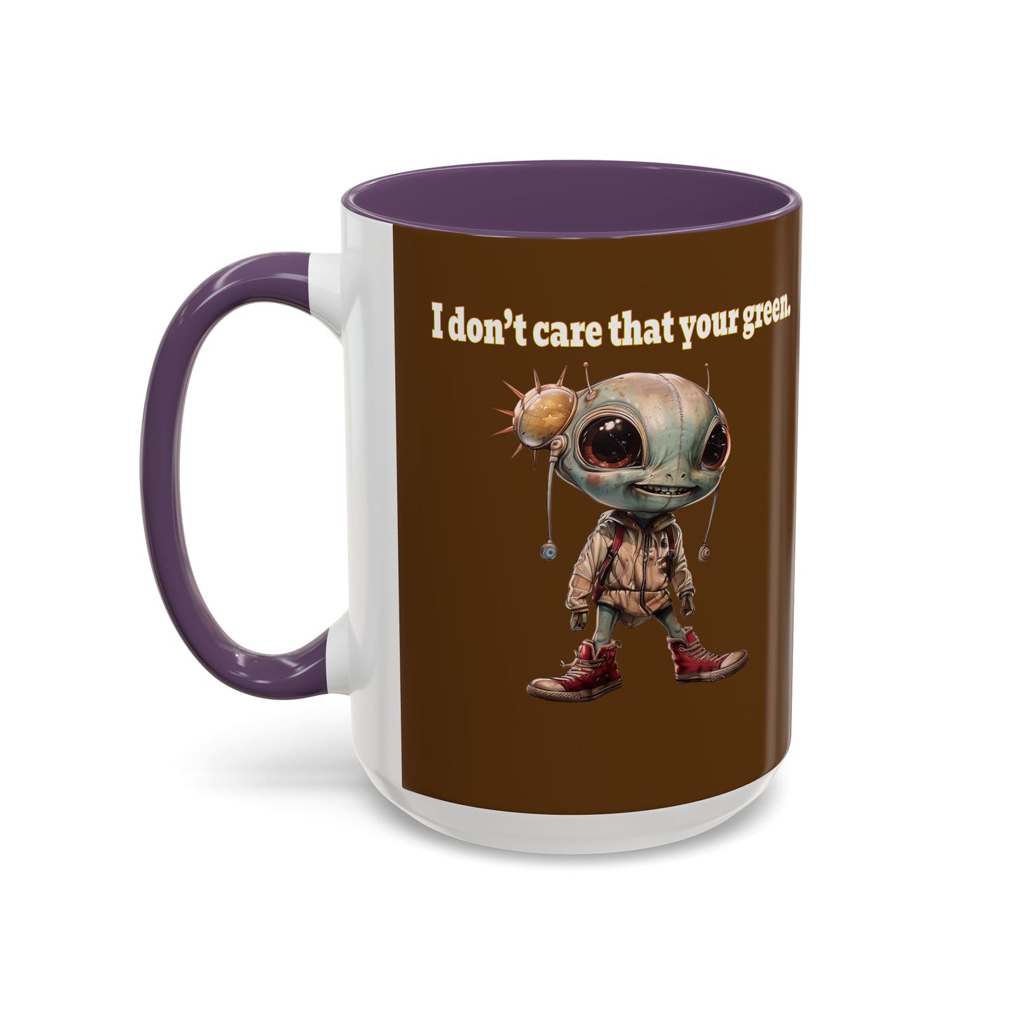 I don't care that your grey - Accent Mug (brown)