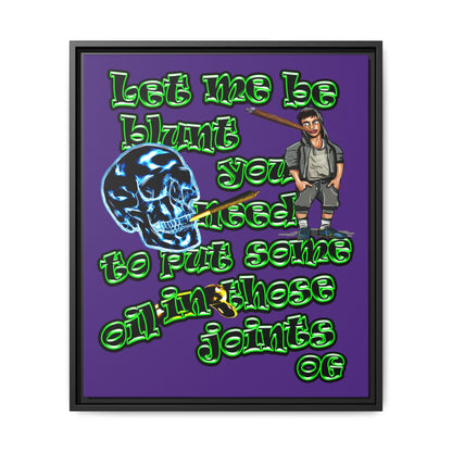 og - framed canvas art (purple)