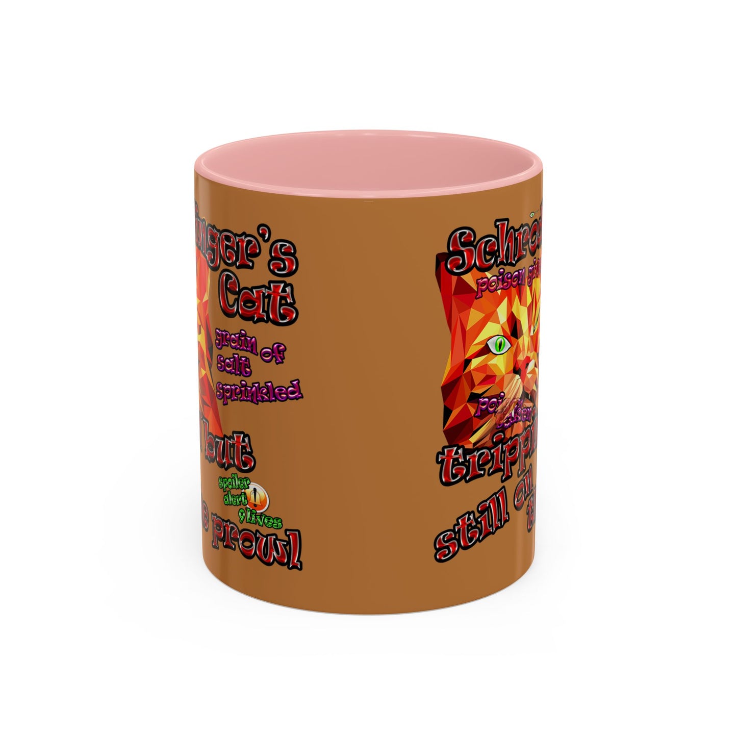 schrodinger's cat - Accent Mug (light brown)