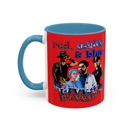 rw&b lives matter - Accent Mug (red)