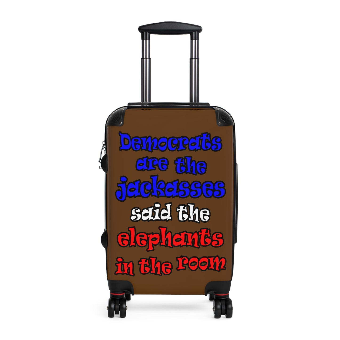donkeys and elephants - Suitcase (brown)