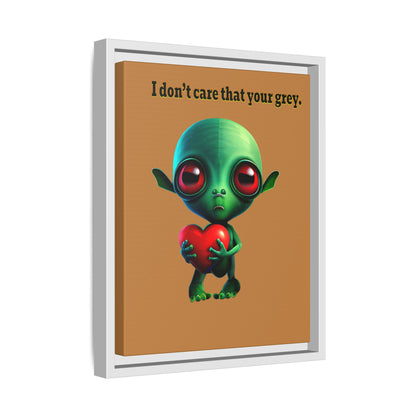 I don't care that your grey - framed canvas art (light brown)