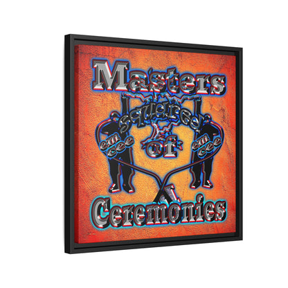 em cee squared - framed canvas art (burnt orange)