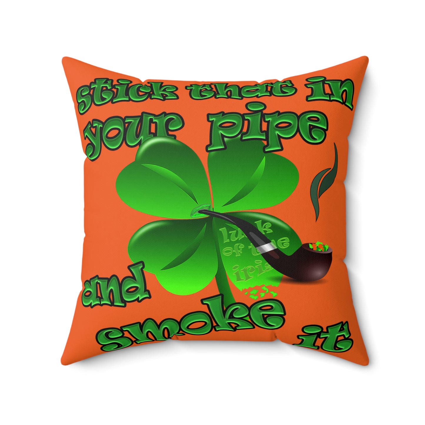celtics logo - Spun Polyester Square Pillow - (orange)