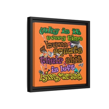 the bum's shit - framed canvas art (crusta)