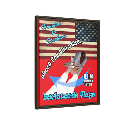 shoot for the stars - framed canvas art (red)