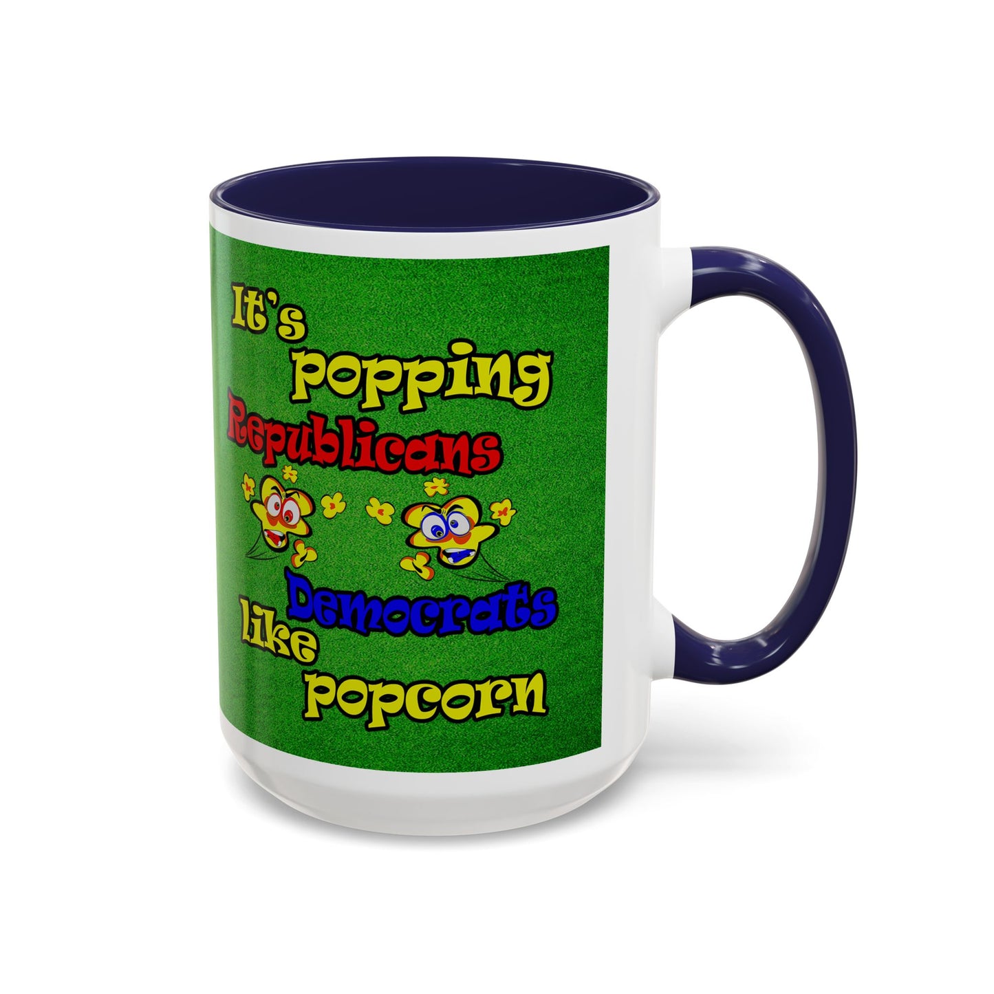 popping like popcorn - Accent Mug (green turf)