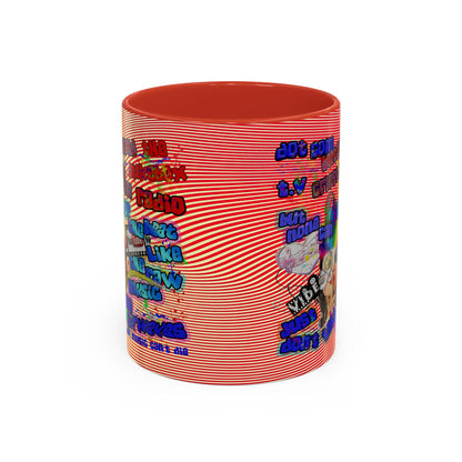 drop the beat - Accent Mug (yellow-orange wave)