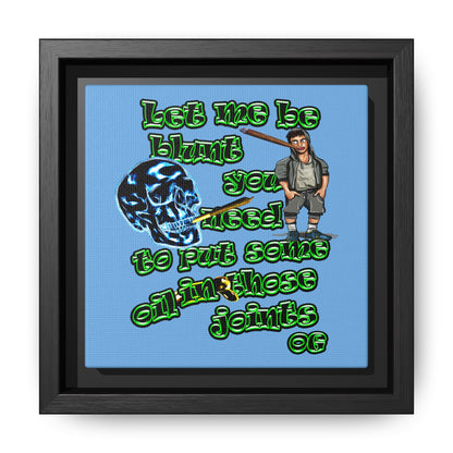 og - framed canvas art (light blue)