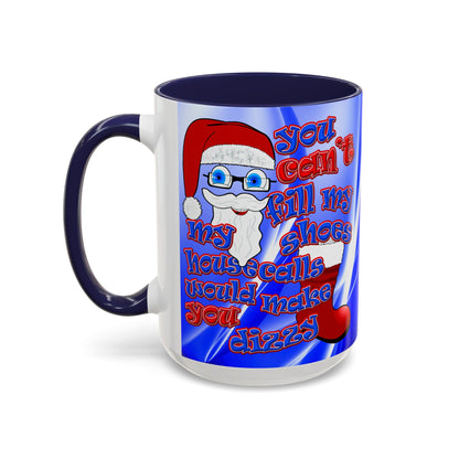 santa's shoes - Accent Mug (blue-white wave)