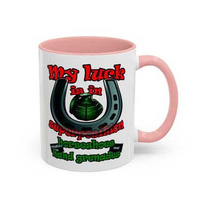my luck - Accent Mug (white)