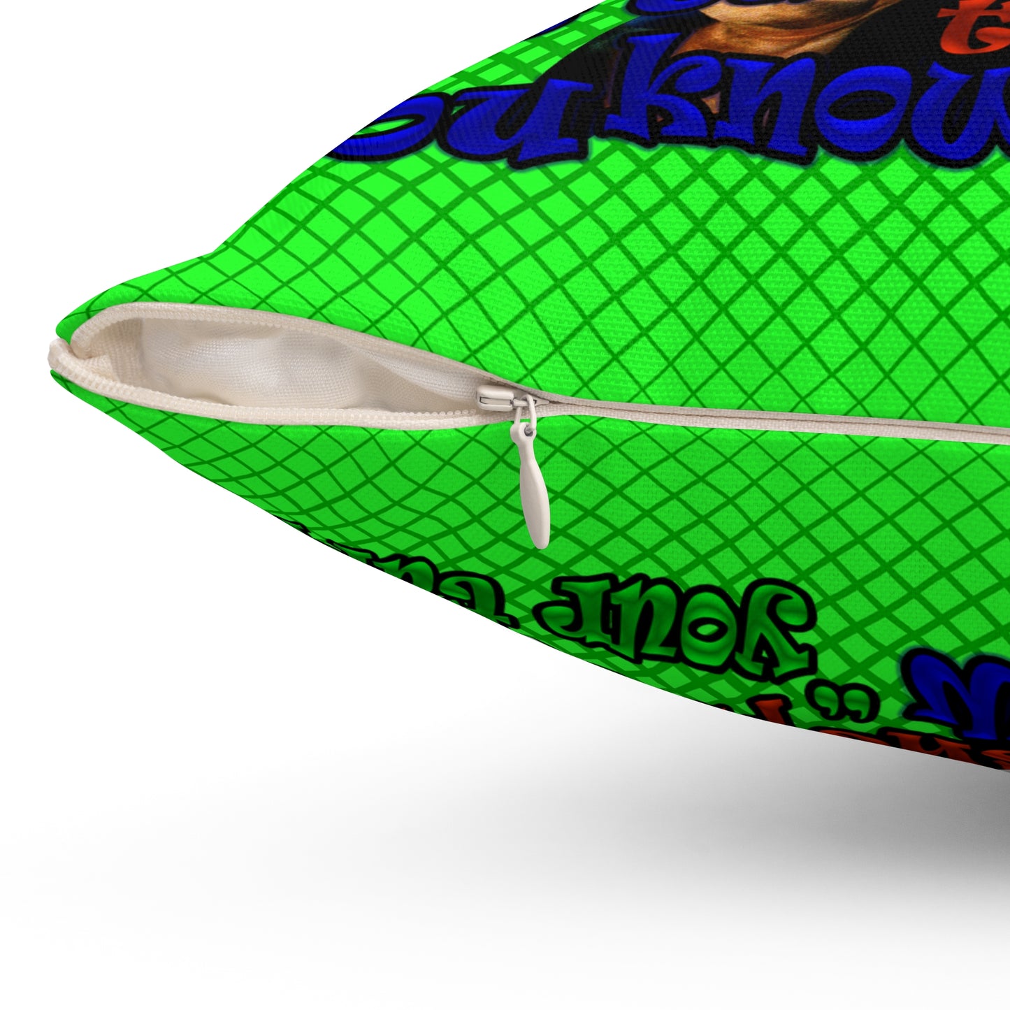 high noon - Spun Polyester Square Pillow - (logo green)