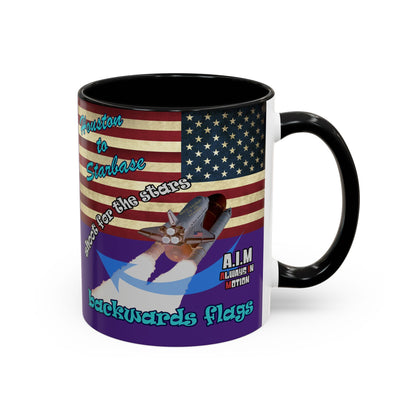 shoot for the stars - Accent Mug (purple)