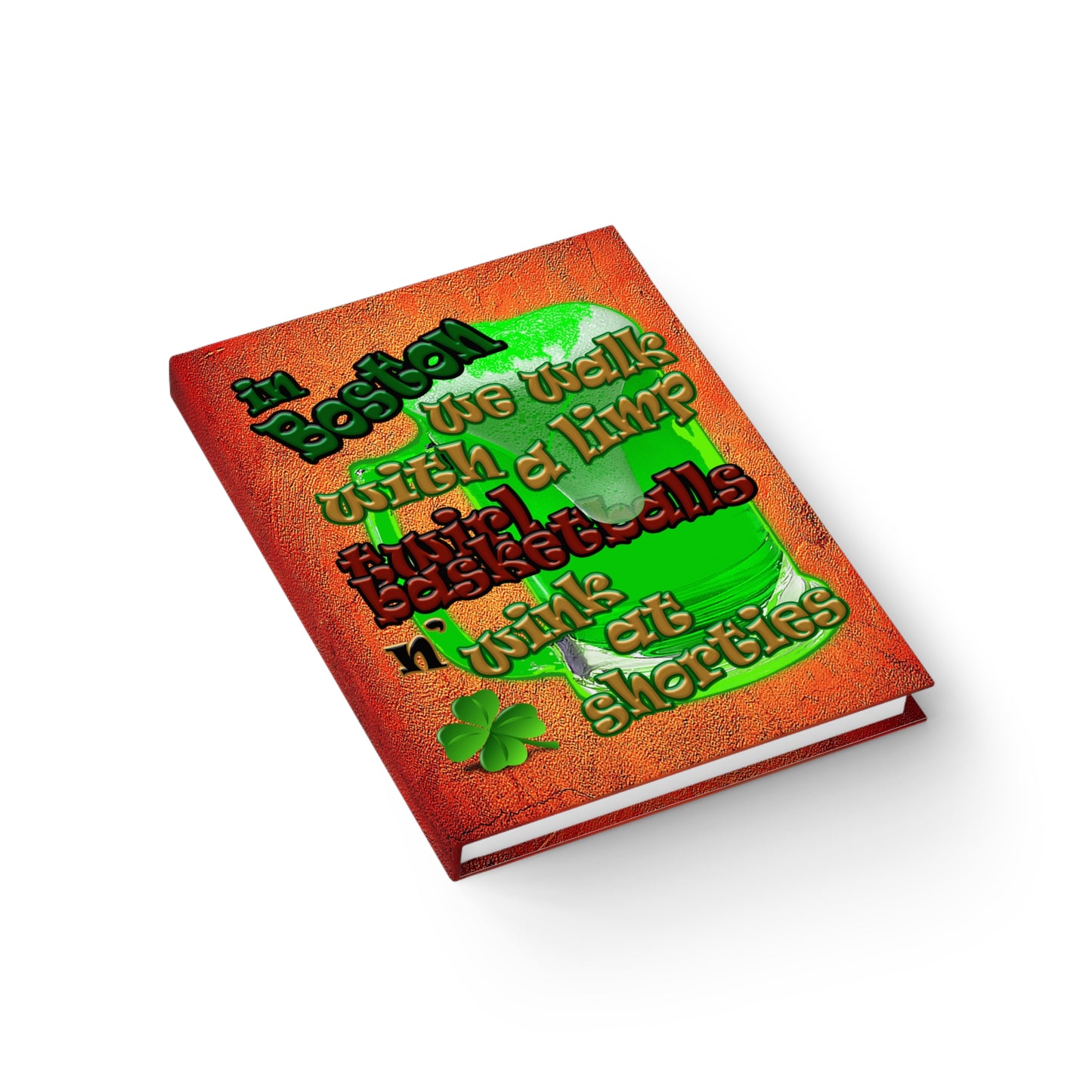 celtics logo - journal-lined (burnt orange)