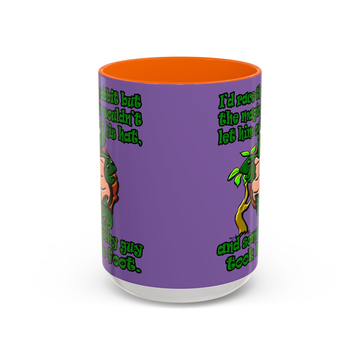 turtle race - Accent Mug (light purple)
