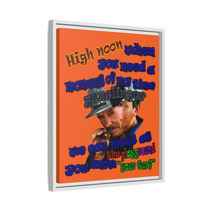 high noon - framed canvas art (orange)