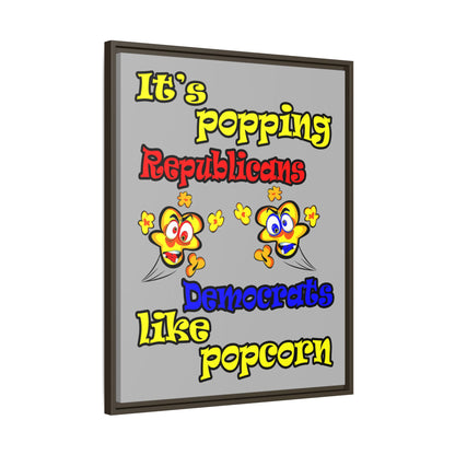 popping like popcorn - framed canvas art (light grey)