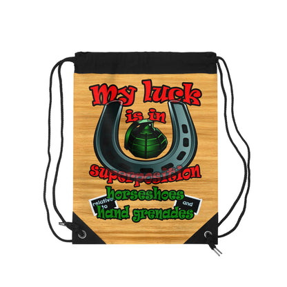 my luck - Drawstring Bag (butterscotch wood finish)