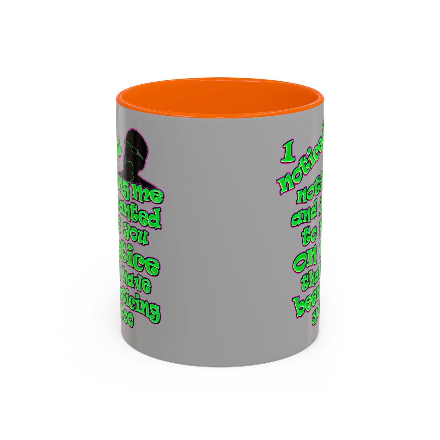 noticed you noticing - Accent Mug (light grey)