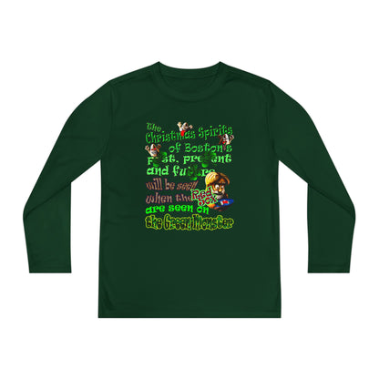 christmas spirits of boston - Youth Long Sleeve Competitor Tee