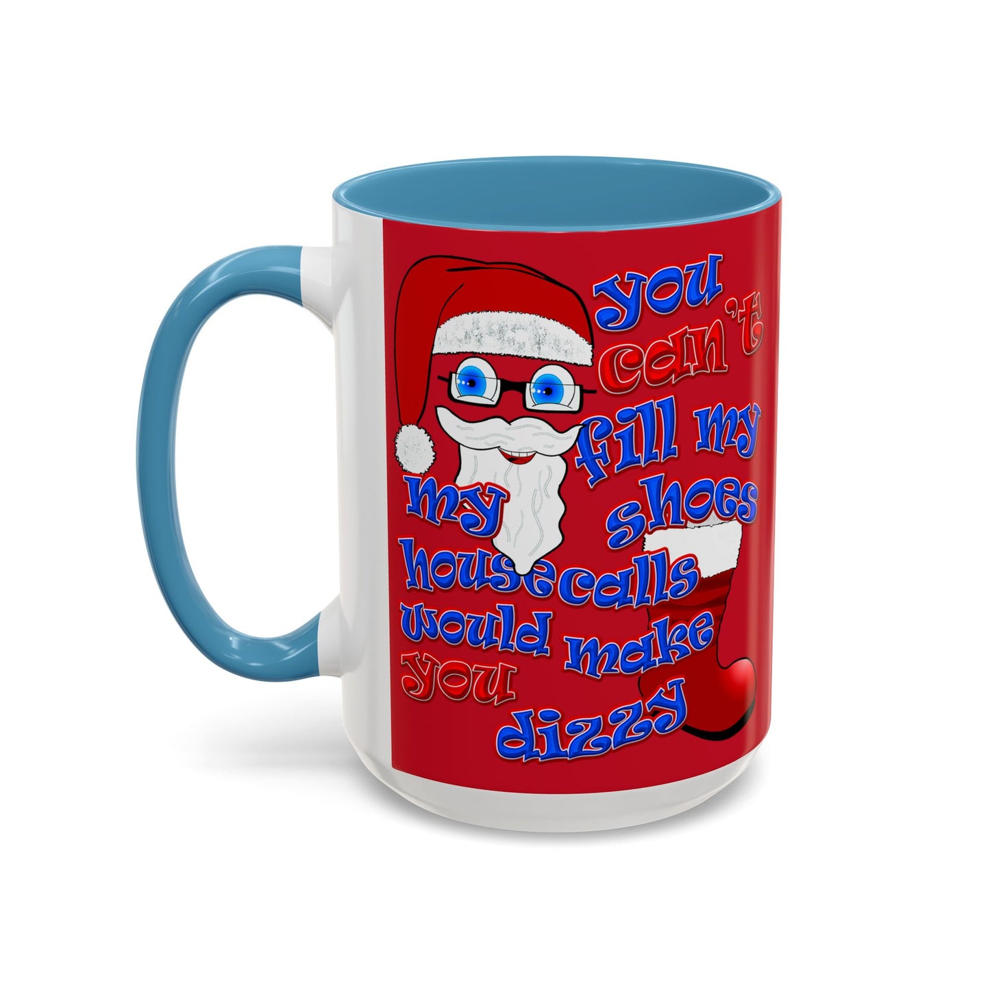 santa's shoes - Accent Mug (dark red)